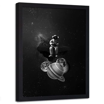 Plakat w ramie czarnej FEEBY Kosmos abstrakcja, 40x60 cm - Feeby