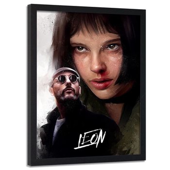Plakat w ramie czarnej FEEBY Leon i Matylda, 50x70 cm - Feeby