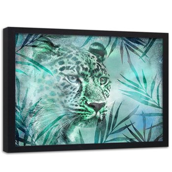 Plakat w ramie czarnej FEEBY Leopard, abstrakcja, 100x70 cm - Feeby