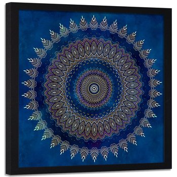 Plakat w ramie czarnej FEEBY, Mandala, abstrakcja, 40x40 cm - Feeby