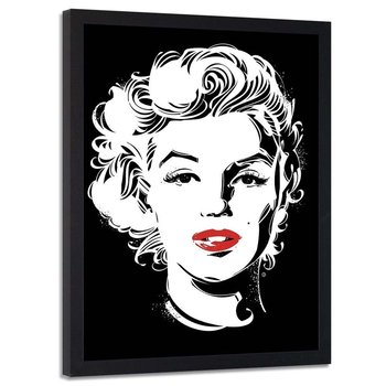 Plakat w ramie czarnej FEEBY Marilyn Monroe Pop Art, 70x100 cm - Feeby