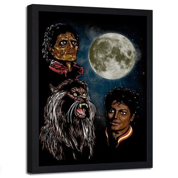 Plakat w ramie czarnej FEEBY Michael Jackson, 40x60 cm - Feeby