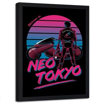 Plakat w ramie czarnej FEEBY Neo Tokyo, 50x70 cm - Feeby