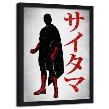 Plakat w ramie czarnej FEEBY One Punch Man, 70x100 cm - Feeby