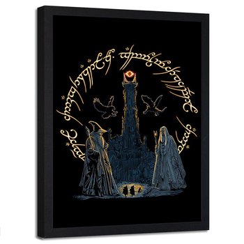 Plakat w ramie czarnej FEEBY Pojedynek czarodziejów, 40x60 cm - Feeby