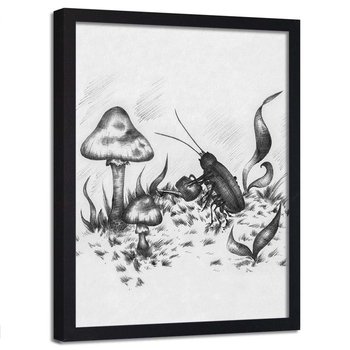 Plakat w ramie czarnej FEEBY Przyroda abstrakcja, 40x60 cm - Feeby