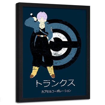 Plakat w ramie czarnej FEEBY Saian Dragon Ball, 50x70 cm - Feeby