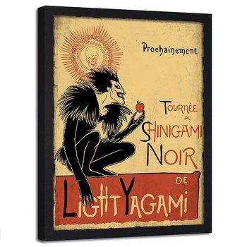 Plakat w ramie czarnej FEEBY Shinigami demon, 50x70 cm - Feeby