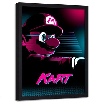 Plakat w ramie czarnej FEEBY Super Mario, 70x100 cm - Feeby