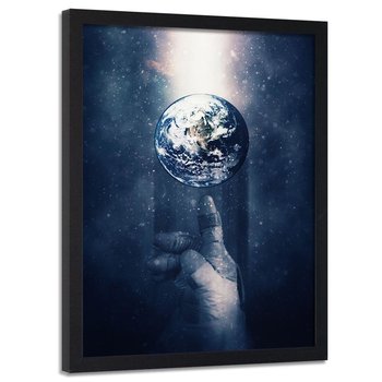 Plakat w ramie czarnej FEEBY Świat w zasięgu ręki, 50x70 cm - Feeby