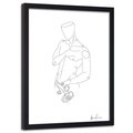 Plakat w ramie czarnej FEEBY Sylwetka mężczyzny, minimalizm, 70x100 cm - Feeby