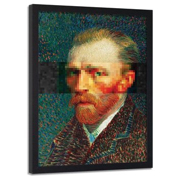 Plakat w ramie czarnej FEEBY Van Gogh portret, 50x70 cm - Feeby
