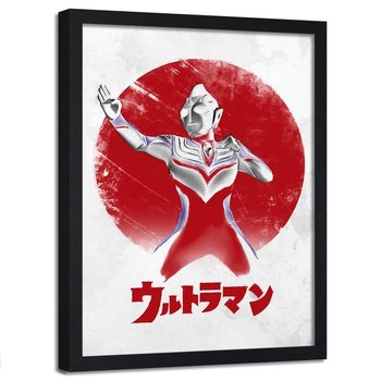 Plakat w ramie czarnej FEEBY Waleczna postać anime, 70x100 cm - Feeby