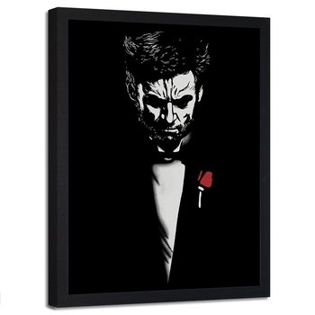 Plakat w ramie czarnej FEEBY Wolverine – portret, 50x70 cm - Feeby