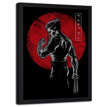 Plakat w ramie czarnej FEEBY X-Men Wolverine, 70x100 cm - Feeby