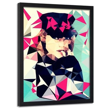 Plakat w ramie czarnej FEEBY Zalotna kobieta, 50x70 cm - Feeby