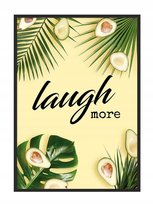 Plakat w ramie E-DRUK Laugh, 33x43 cm