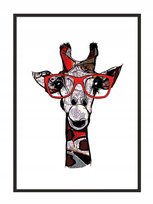 Plakat w ramie E-DRUK Pani Żyrafa, 33x43 cm