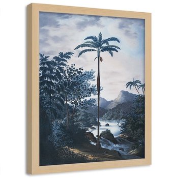 Plakat w ramie naturalnej, Dżungla - 40x60 - Feeby