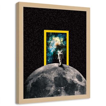 Plakat w ramie naturalnej FEEBY Abstrakcyjny Plakat kosmosu, 70x100 cm - Feeby