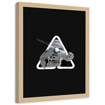 Plakat w ramie naturalnej FEEBY Astronauta, 40x60 cm - Feeby