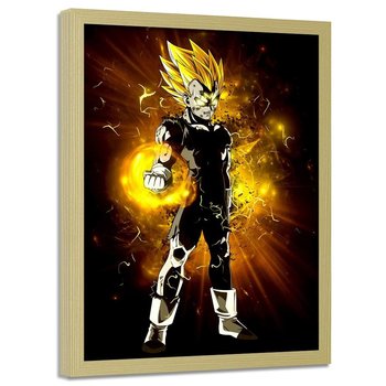 Plakat w ramie naturalnej FEEBY Dragon Ball, 70x100 cm - Feeby