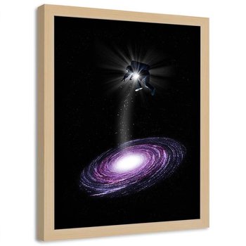 Plakat w ramie naturalnej FEEBY Galaktyczny rozbłysk, 40x60 cm - Feeby