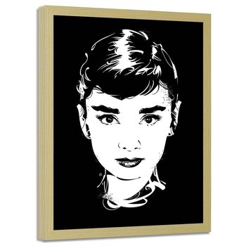 Plakat w ramie naturalnej FEEBY Gwiazda pop art, 50x70 cm - Feeby