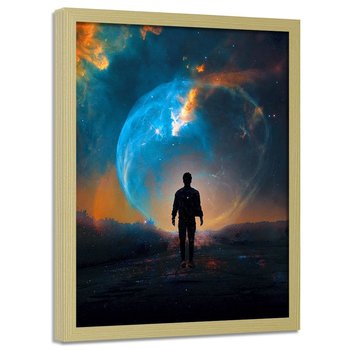 Plakat w ramie naturalnej FEEBY Kosmiczne zjawisko, 50x70 cm - Feeby