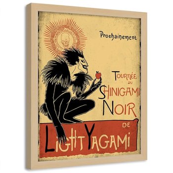 Plakat w ramie naturalnej FEEBY Shinigami demon, 40x60 cm - Feeby