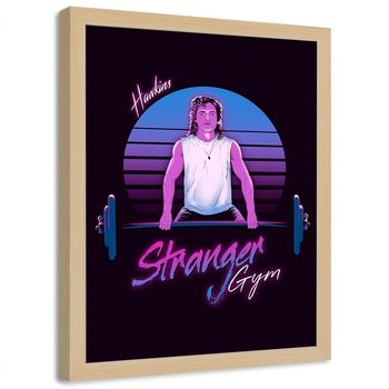 Plakat w ramie naturalnej FEEBY Stranger Gym, 70x100 cm - Feeby