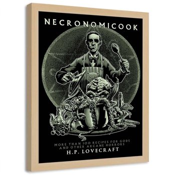 Plakat w ramie naturalnej FEEBY Świat Lovecrafta, 40x60 cm - Feeby