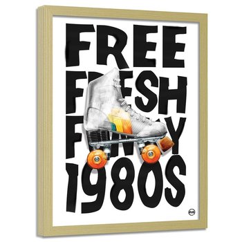 Plakat w ramie naturalnej FEEBY Wrotki wolności, 40x60 cm - Feeby