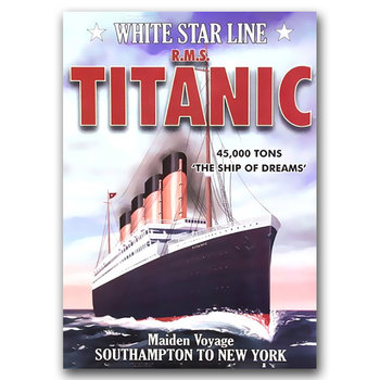 Plakat w stylu retro do salonu Titanic A2 - Vintageposteria