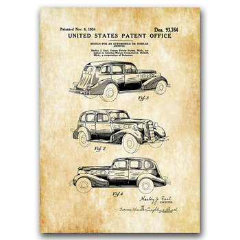 Plakat w stylu retro Patent LaSalle Automobile A2 - Vintageposteria