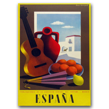 Plakat w stylu retro Vintage Hiszpania Madryt A2 - Vintageposteria