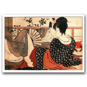 Plakat w stylu retro Wiersz poduszki Kitagawa A2 - Vintageposteria