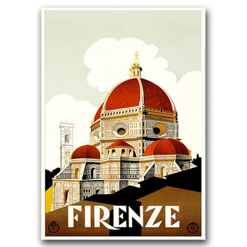 Plakat w stylu vintage Florencja, Włochy A3 - Vintageposteria