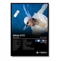 Plakat White 2115 Prezent album muzyka w ramce album dekoracja na ścianę A3