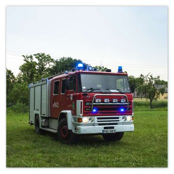Plakat Wóz strażacki, 140x140 cm - ZeSmakiem