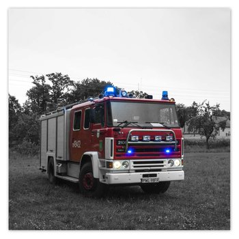 Plakat Wóz strażacki, 70x70 cm - ZeSmakiem