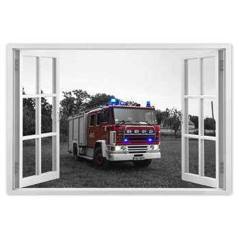 Plakat Wóz strażacki, 90x60 cm - ZeSmakiem