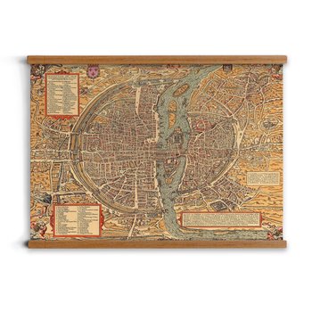 plakat z ramką Mapa Paryża A2 dekoracja do salonu, ArtprintCave - ArtPrintCave