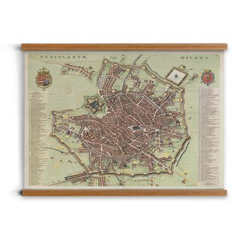 plakat z ramką Włochy mapa A2 vintage do salonu, ArtprintCave - ArtPrintCave