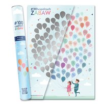 Plakat ze zdrapką, 100 wspólnych zabaw, 50x70 cm