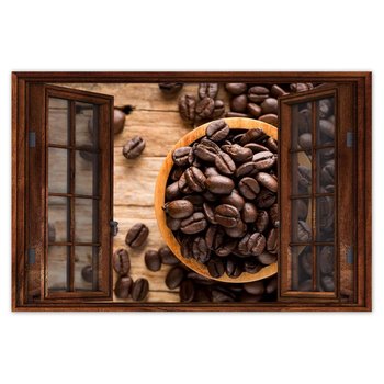 Plakat Ziarna kawy Kawa Kawka, 90x60 cm - ZeSmakiem