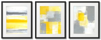 Plakaty Abstrakcje Żółte, Reprodukcje - DEKORAMA