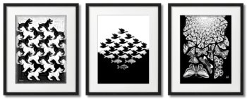 PLAKATY, Maurits Cornelis Escher, LITOGRAFIE CZARNO-BIAŁE - DEKORAMA
