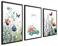 Plakaty na ścianę Natura Kwiaty Samochód 50x70cm
