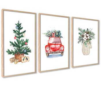 Plakaty Świąteczne Zimowe Boże Narodzenie Choinka - ag.art deco